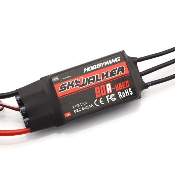 Modle Hobbywing Skywalker 80A Controlador de velocidad ESC sin escobillas con UBEC para RC Helicopter Airplane