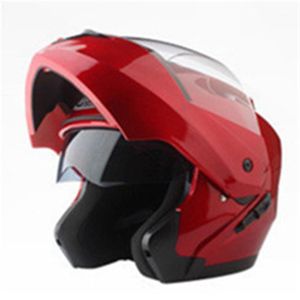 Casque de moto modulaire flip casque de course intégral cascos para moto double lentille peut être équipé de la capacité Bluetooth DOT12367