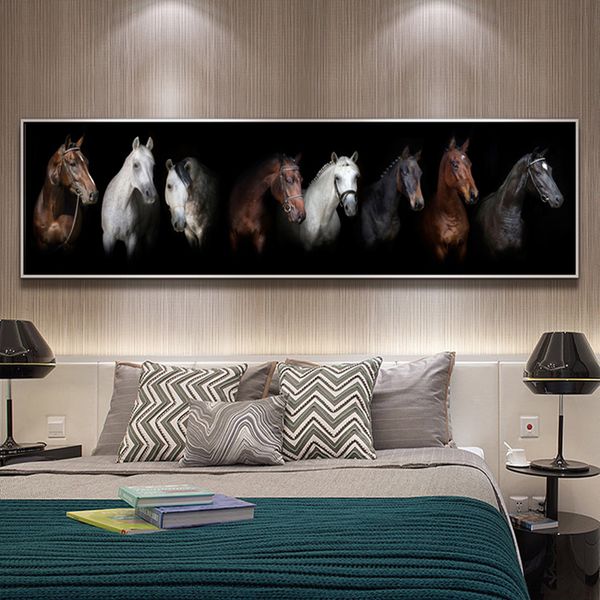 Cuadros modulares, pinturas de caballos, arte de pared para sala de estar, lienzo impreso, Cuadros decorativos de pared de animales, carteles impresos de gran tamaño