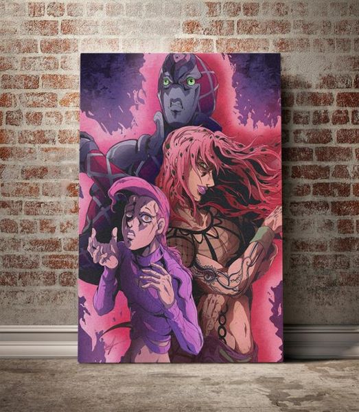 Imágenes modulares de las impresiones de lienzo de JoJo S Home Poster de arte de la pared de la pared del anime de japón