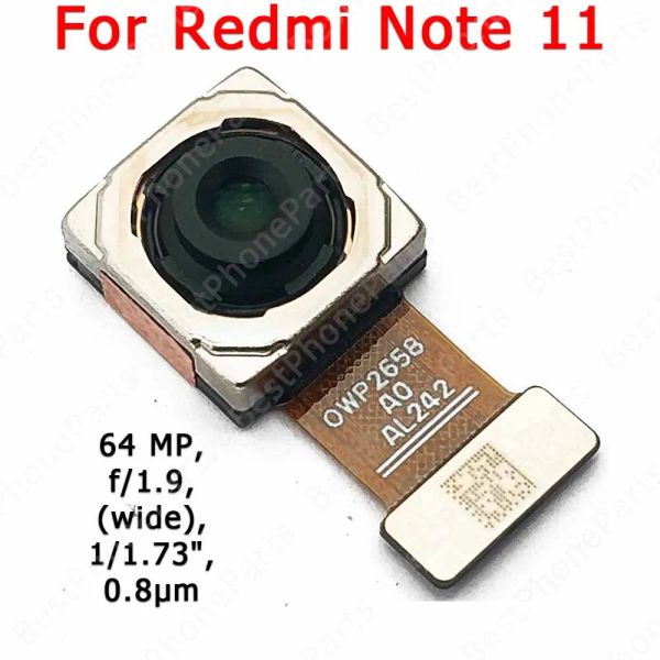 Modules Caméra arrière arrière d'origine pour Xiaomi Redmi Remarque 11 Module de caméra Affichage arrière View Replay Flex Remplacement des pièces de rechange