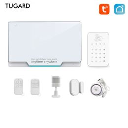 Modules Tugard WiFi Security Alarm System Home Security System Kit met draadloze brandwerende anti -diefstal alarmensensor voor Tuya Smart Home
