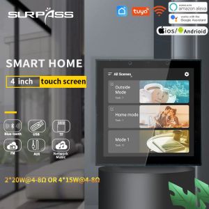 Modules Tuya Amplificadores Audio Smart Home Theatre Wifi Bluetooth Android 8 Systeem Mini Wall Power Amplifier Touchscreen Muziekspeler