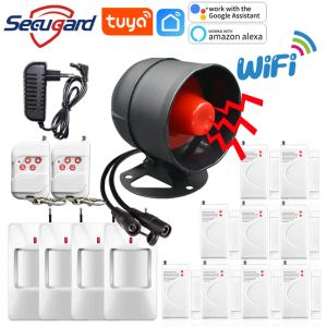 Modules Système d'alarme WiFi Tuya ou RF433MHz Smart Home Security Sound Souren Detector Sensor
