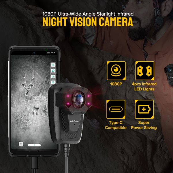 Modules Ulefone Night Vision Camera 1080p Ultrawide Angle Starlight infrarouge Plug UVC Play Camera USB pour Xiaomi pour Huawei