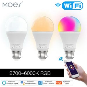 MOES WIFI LED Dimable Light Illuminations Bulb 10W RGB CW Smart Life App Rhythm Control Work With Alexa Google Home E27 95265V1716635