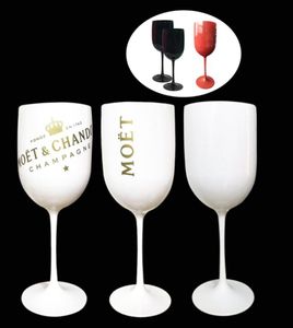 Moe Chandon Ice Imperial White Acryl Goblet Glass Classic Wine Glazen voor Home Bar Party Cup Christmas Gift Champagne Glass LJ9302446