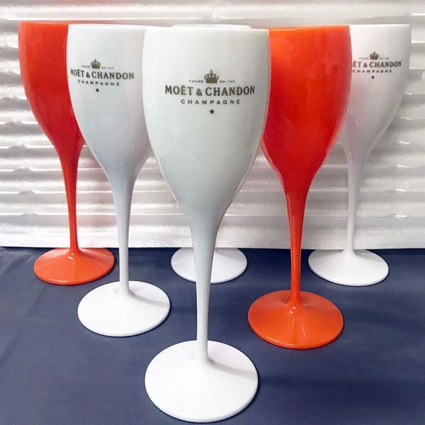 Moet Cups Acrylique Incassable Champagne Verre à Vin Plastique Orange Blanc MOET CHANDON Verre à Vin ICE IMPERIAL Verres à Vin Gobelet L3046