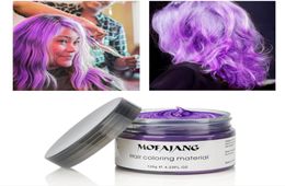 Mofajang Hair Wax Coloring 120g peinado Mofajang Pomade Estilo fuerte restauración Pomada cera esqueleto grande peinado 8 colores Cabello 5236313