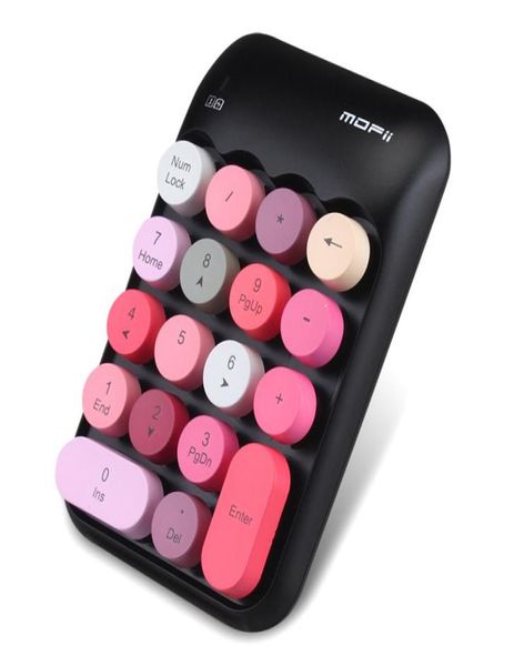 MOFII 24 GHz pavé numérique sans fil pavé numérique 18 touches clavier numérique de petite taille pour comptable caissier ordinateur portable sans fil Min1655553