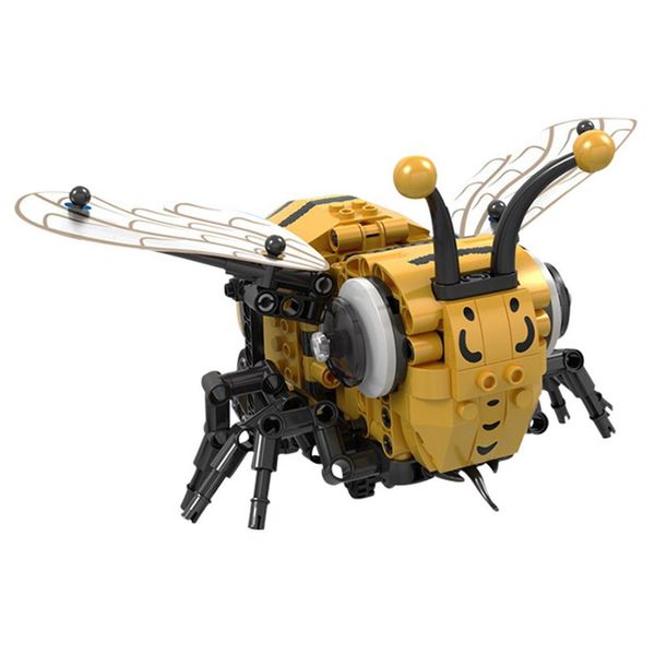 Mofun 7110 285 pièces bricolage abeille électrique assemblage de blocs de construction RC Robot intelligent avec évitement automatique des obstacles