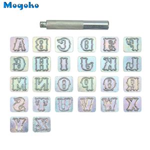 Mogoko 19 mm letter alfabet postzegel punch kit zadel gereedschap lederen ambacht snijwerk embossing stampje Diy handgemaakte kunst werken