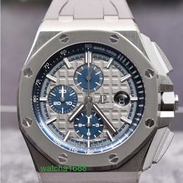 Reloj de pulsera Moissanite AP Royal Oak Offshore Series 26400IO OO.Reloj de pulsera transparente con espalda deportiva de moda para hombre de aleación de titanio