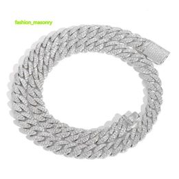 Moissanite Kettingen 10m 16-24inch 925 Sterling Zilver Pass Test Diamond Cubaanse Ketting Armband Voor vrouwen/Mannen Leuk Cadeau