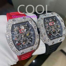 Moissanite Diamond Iced Out Designer herenhorloge voor heren Hoge kwaliteit Montre automatisch uurwerkhorloges Orologio.Montre De Luxe I21