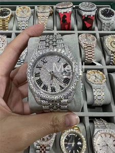 Moissanite Diamond Iced Out Designer herenhorloge voor heren Hoge kwaliteit Montre automatisch uurwerkhorloges Orologio.Montre De Luxe I82
