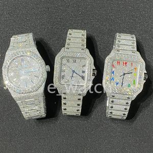 Moissanite Diamond Iced Out Designer herenhorloge voor heren Hoge kwaliteit Montre automatisch uurwerkhorloges Orologio.Montre De Luxe L33