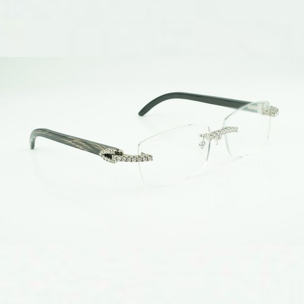 Moissanite diamant luxe mode buffs lunettes 3524015 naturel noir texturé buffle clair lunettes lentilles livraison gratuite