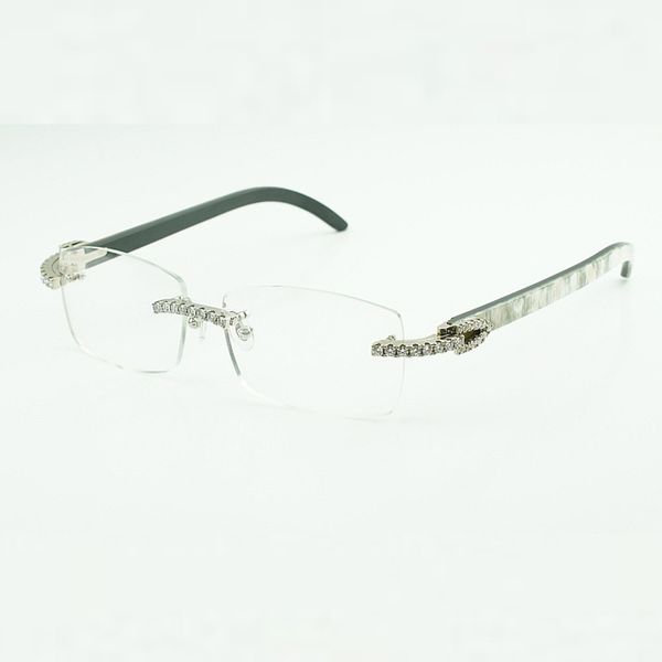 Moissanite diamant luxe mode buffs lunettes 3524015 naturel noir mixte buffle clair lunettes lentilles livraison gratuite
