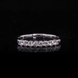 Moissanite Diamond Ringen 025CT 925 Silver 2mm DF Ronde Cut Engagewedding Ring voor vrouwen