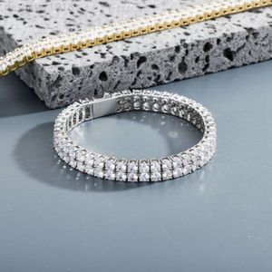 Bracelet de bijoux Hip Hop Style diamant Moissanite, chaîne de Tennis en argent Sterling 925