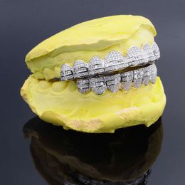 Moissanite Grillz aangepaste hiphop sieraden 18K vergulde tanden onzichtbaar met Princess Cut 925 zilveren VVS Mossanite sieraden