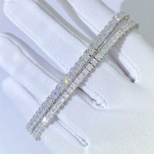 Moissanite Hip Hop Jewelry 925 Sterling Silver Moissanite Tennis Bracelet