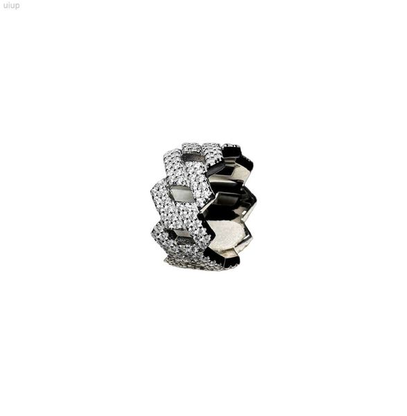Moissanite Miami Cuban Link Ring Lab Lab Grown Diamond Iced Out Birthday Gift pour elle