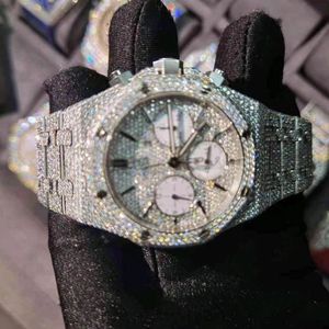 Moissanite Mosang steen diamanten horloge maatwerk kan de tt van heren automatisch mechanisch uurwerk waterdicht horloge passeren TOP 1