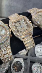 Moissanite Mosang steen diamanten horloge maatwerk kan de tt van heren automatisch mechanisch uurwerk waterdicht horloge TOP kwaliteit NO4 passeren