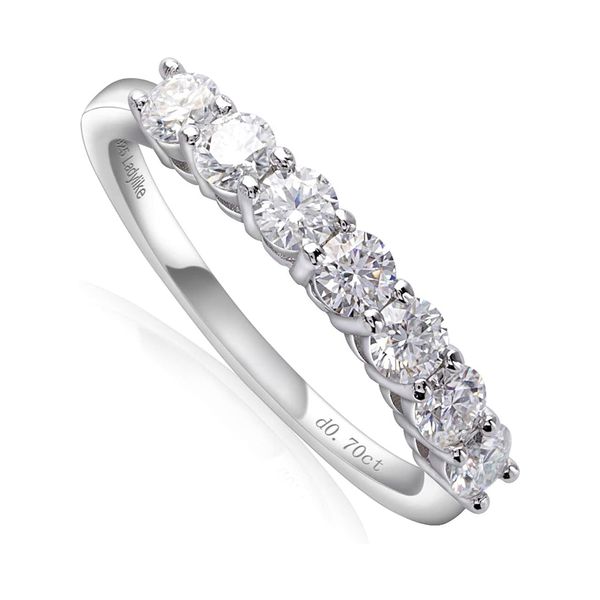 Anillo de promesa de moissanite para mujeres, anillos de diamantes, alianza de bodas, anillo de compromiso, anillo apilable, 0.7ct d color vvs1 plateado esterlina chapado en oro blanco de 18k con certificado