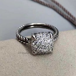 Moissanite Ring 925 Sterling Zilver met Wit Vergulde Vintage ambachtelijke Volledige Diamond Band Engagement Trouwringen voor Vrouwen