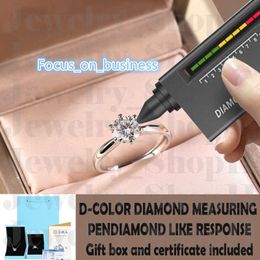 Anneau de diamant pour femmes de la bague Moisanite Passe Gra Diamond Test 925 Silver 18K Anneau de fiançailles en or Six Ring Mosanite Mosanite Womens Ring Gift with Box and Certificate