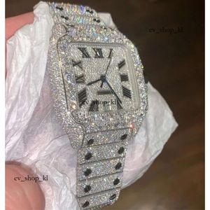 Moissanite horloge Luxe Diamond Watch Out Watch Designer herenhorloge voor herenhorloges Hoge kwaliteit Montre horloges met automatisch uurwerk 628 Moissanites kettinghorloge