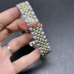 moissaniteNouveaux montres de mode pour hommes Chiffres arabes Montre en or avec cadran en diamant Montre avec bracelet en diamant Montre-bracelet mécanique automatique 41mm2023