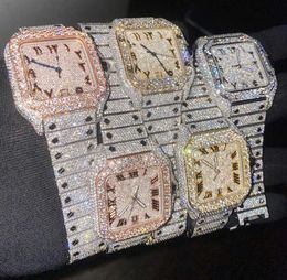 moissaniteWristwatches mens montre de luxe automatique VVS1 montre glacée pour hommes mouvement femmes montre hommes montre homme diamant montres montre-bracelet montr de luxe2023