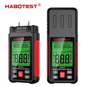 Medidores de humedad HABOTEST HT633 Medidor de humedad de madera digital Profesional 0 ~ 57% Higrómetro de madera Herramienta portátil Pantalla LCD Detector de humedad de madera 230727