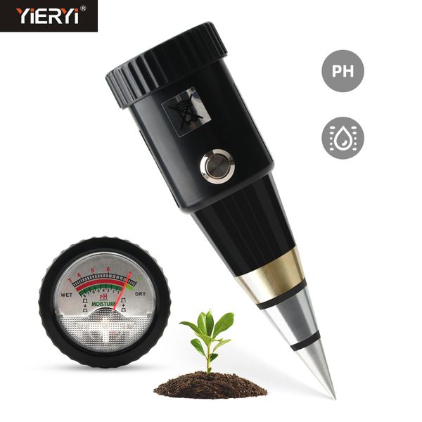 Medidores de humedad Medidor de PH de humedad del suelo de mano Probador de humedad de acidez Sonda de sensor de metal 3 ~ 8ph Higrómetro sin batería para plantar herramienta de jardín 230727