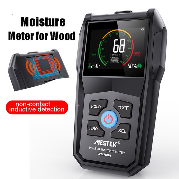 Medidores de humedad MESTEK Pantalla a color profesional Medidor de humedad de madera sin contacto Humedad ambiental Detección de temperatura Detector de humedad 230731
