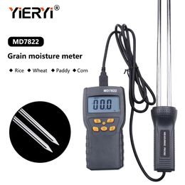 Humidimètres Yieryi humidimètre numérique de Grain MD7822 écran LCD testeur d'humidité contient blé maïs riz testeur d'humidité 231020