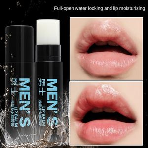 Bálsamo labial hidratante para hombres Nutritivo Hidratante Natural Chapstick Hombres Menta transparente Limón Naranja Té verde Con sabor a labios Cuidado Maquillaje