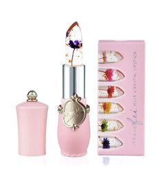 Moisturerende winter lippenstift minfei transparante goudfolie warme verandering bloemen jelly kleur lipstick cosmetica verkleurde dhl1777854