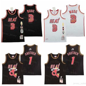 Moive 1 Otro Jerseys de baloncesto BR Remix DJ Khaled Mármol Dwyane Wade 3 Retro Deportes transpirables Jersey de algodón puro Color del equipo Negro Blanco Camisa vintage Uniforme