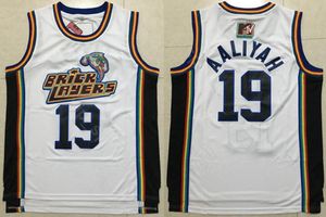 Moive 19 Aaliyah Jersey 1996 MTV Rock N Jock Mannen Basketbal Metselaars Jerseys Team Witte Kleur Sport Gratis Verzending