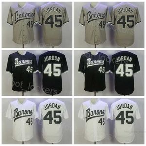 Moive 45 Birmingham Barons Film Baseball Jerseys Michael Button Down Pinstripe Black White Gray Stitched Retro College Cooperstown Cool Base Sport Ademend