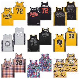 Camisetas de baloncesto Moive Bad Boy 72 B.I.G. Biggie Smalls BadBoy Film College 1997 Retro Pure Cotton para fanáticos del deporte Universidad transpirable Pullover Retire Team HipHop