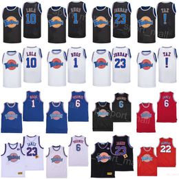 Moive Basketball Tune Squad Jerseys Looney Tunes Space Jam 2 Daffy Duck 22 Bill Murray 1 Bugs Bunny 10 Lola Bunny Lebron James 6 Michael 23! Taz College Black White Red