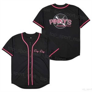 Moive Pinkys Baseball Jerseys Record Shop aanstaande vrijdag Black Pinky's College University Pure Cotton Ademende Cooperstown Cool Base Vintage Embroidery Uniform