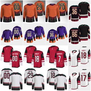 Mannen Kinderen Reverse Retro Hockey 18 Logan Cooley Jerseys 29 Barrett Hayton 86 Anton Stralman Christian Fischer Andrew Ladd Karel Vejmelka Alex Galchenyuk Conor Geekie