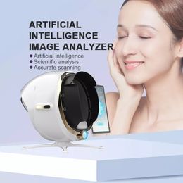 Moji AI – miroir magique professionnel, système d'analyse du visage, testeur de peau, scanner 3d, lampe en bois, machine d'analyse de la peau